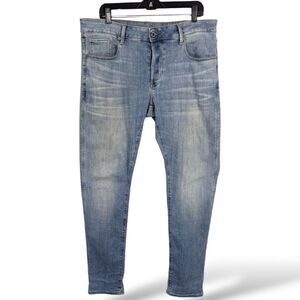 G-STAR 3301 Slim Jeans Men's W36/L32 Stretchy‎ Button Fly Denim Altered